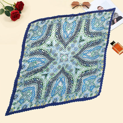 New wrinkled small square scarf female Korean imitation silk printed wrinkled small scarf Joker scarf decorative scarf wholesale