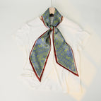 Cashew flower triangle gray green / 150cm