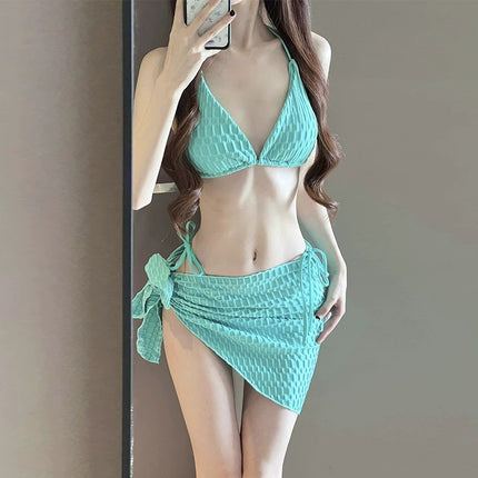 Star Sea Walk Bikini Swimsuit Women's Summer Style Pure Lust Sexy Big and Small Breast Push up Beach Split Swimsuit