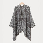 Slit scarf-grey