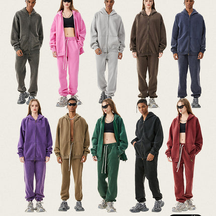 Tilani Men's Sweatshirt and Sweatpants Set Cross-Border Trendy Brand Hoodie Autumn and Winter Velvet Thickeneded Men's Two-Piece Set