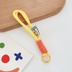 Hand-knitted nylon double rope + round spring coil / Yellow