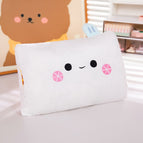 Snowman [medium crystal velvet 30*20cm] / Warm insert pillow