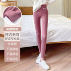 Purple brown-(German velvet classic) high waist embroidered characters / L medium code [suitable for 52.50 kg-65.00 kg]]