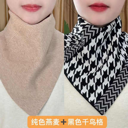 New Style Fashion 2024 Autumn and Winter Neck Protection Neck Korean Style Cold-proof All-match Neck Set Warm Temperament Triangle Scarf