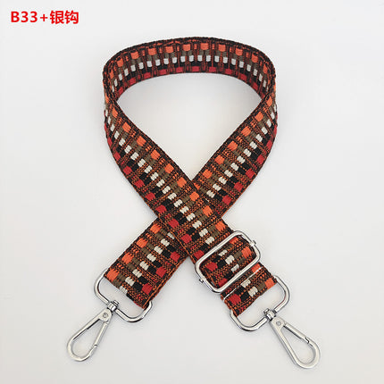 New Shoulder Strap Accessories Woven Strap for Women's Bags Wide Shoulder Strap Single Shoulder Crossbody Extended Strap Adjustable Bag Strap Embroidery Color Contrast