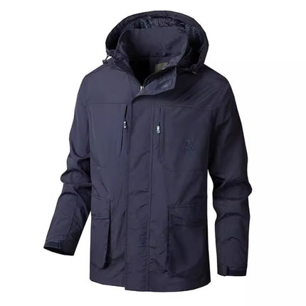 Men's Spring and Autumn Thin Outdoor Sports Multi-pocket Men's Casual Jacket Loose Windproof Overalls