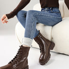Retro gray velvet nine-point pants / 25