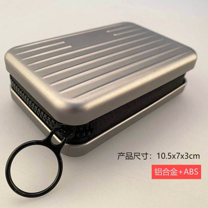 Aluminum Alloy Credit Card Box Card Case Change Key Anti-theft Brush Anti-degaussing Large Capacity Multi-card Mini Luggage