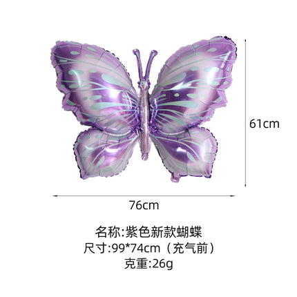 Butterfly balloon cross-border aluminum balloon wholesale night market stall children's birthday gift decorative toy balloon