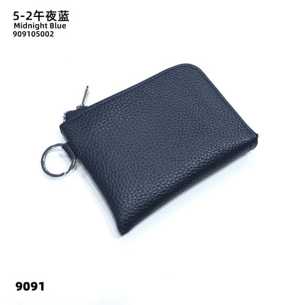 First-Layer Cowhide Zipper Coin Purse Bank Card Coin Small Leather Bag with Key Ring Mini Genuine Leather Coin Purse Wholesale