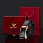 Gold-litchi-red wooden box [first layer cowhide]] / 105cm