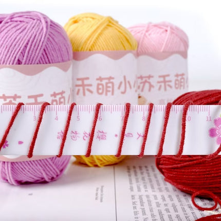 Su Hemeng's small 4-strand combed milk cotton wool ball does not ball medium thick hand-woven diy doll blanket thread