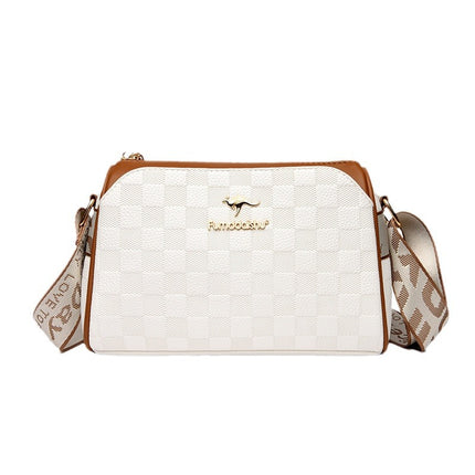 2026 New Multi-Layered Rhombus-Patterned Bag, Stylish Boston Pillow Bag, Fashionable and Versatile Commuter Shoulder and Crossbody Women's Bag