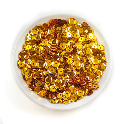 6MM round curved surface hole PVC sequins jewelry accessories concave and convex surface wholesale flat bottom hexagonal sewing clothing beads