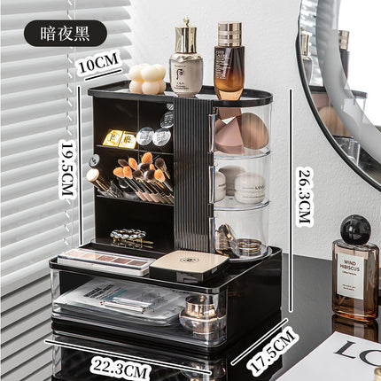 Makeup Brush Storage Box, Dressing Table, Large-Capacity Desktop, High-Looking Brush Pen Holder, Eye Shadow Brush, Eyebrow Pencil, Lipstick Shelf