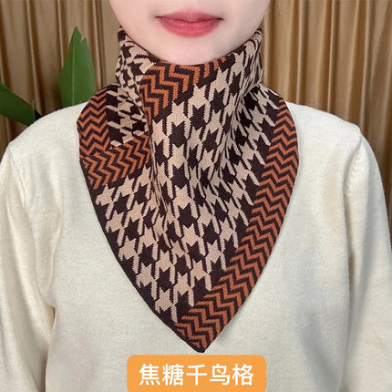 New Style Fashion 2023 Autumn and Winter Neck Protection Neck Korean Style Cold-proof All-match Neck Set Warm Temperament Triangle Scarf