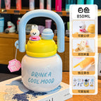 850ML / Carrying pot white 850ml+rabbit doll+pendant