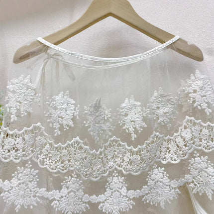 Spring and Summer New Sweet Mori Hollow Solid Color Mesh Small Apron Loose All-match Stacked-up Niche Fashion Skirt