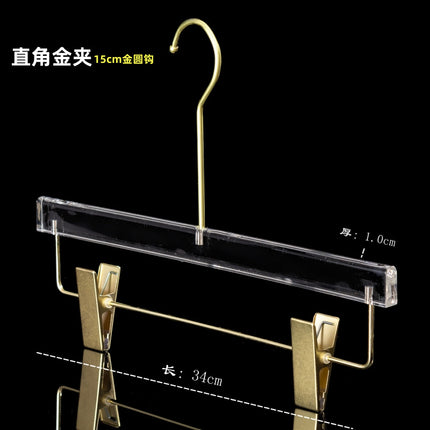Acrylic clothes hanger clothing store special clothes hanger women's clothes rack non-slip seamless clothes hanger pants clip transparent clothes hanger