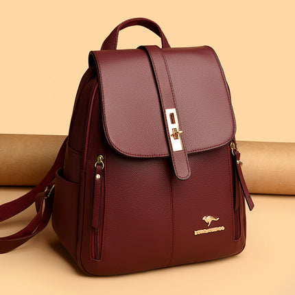 Cross-border Backpack Women's 2024 New Korean Style Simple Fashion Women's Backpack Commuter All-match Large Capacity Leisure Bag