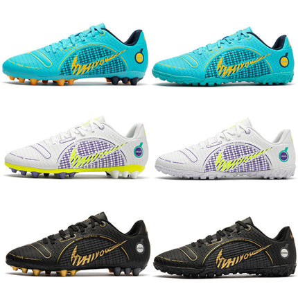 Cross-Border football shoes tf broken nails artificial turf AG nails leather feet boys and girls children young students competition training shoes