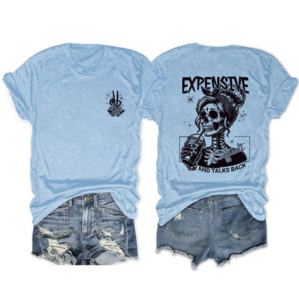 Amazon cross-border foreign trade expensive difficult and summer new fashion trend short sleeve women