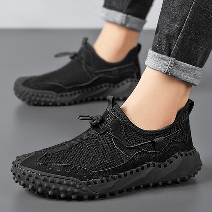 Cross-Border Hot-Selling Summer New Products Hand-Stitched Mesh Shoes Hollow Breathable Casual Men's Outdoor Hiking Shoes River Tracing Shoes