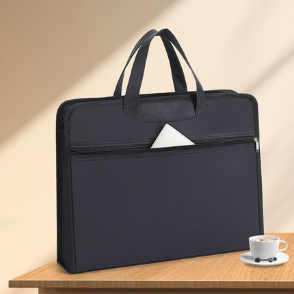 Office Handbag, Waterproof Zipper Computer Bag, Business Document Bag, Briefcase, Conference Document Bag, Storage