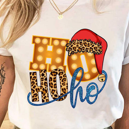 Wholesale ladies blouse supply Christmas happy fashion cartoon bottoming shirt clothes