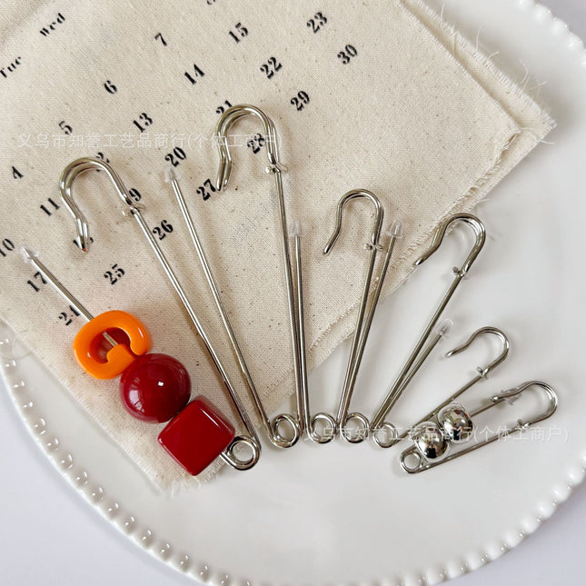 Letter Pin DIY Jewelry Accessories Text Keychain 75mm Silicone Safety Beaded Big Head Pin Pendant