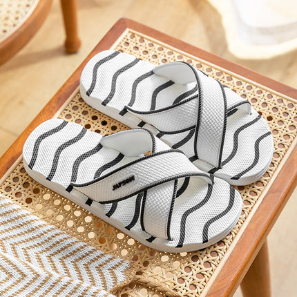 Home Eva Slippers for Women, Non-Slip Bathroom Bathing Slippers for Men, Summer Outdoor Wear, Beach Trendy Slippers, Factory Direct Sales