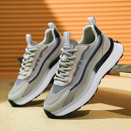 Wholesale Men's Shoes 2024 New Summer Breathable Fashionable All-match Increased Soft Bottom Casual Running Sports Dad Trendy Shoes