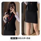 Black vest skirt / S