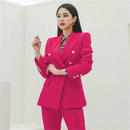 Red Suit suit Female Bully President Casual Business Wear Fashion Temperament Goddess Fan Presided over formal overalls
