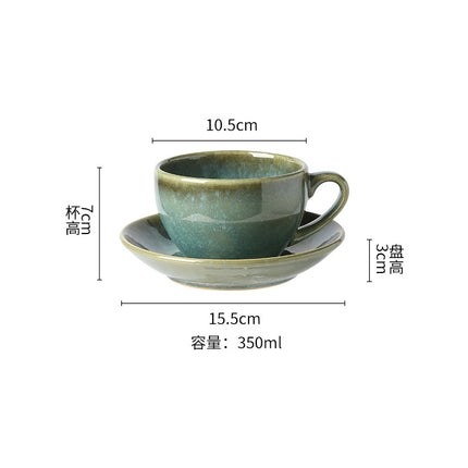 Kiln-Turned Coffee Cup Set Mug Retro Office Water Cup Japanese Breakfast Cup High-Value Ceramic Tea Cup