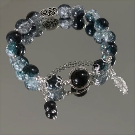 2025 Chinese-Style Ice-Cracked Beaded Bracelet High-End Niche Retro Trendy Versatile Men's Student Best Friend Clearance Hot-Selling Bracelet
