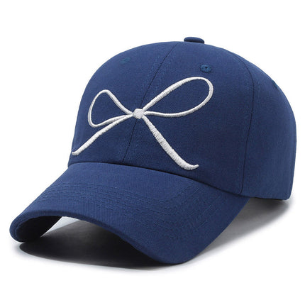 Guannuo Hat South Korea Embroidered Big Head Baseball Cap Women's Face Small Cap Wide Brim Big Face Widened Hat