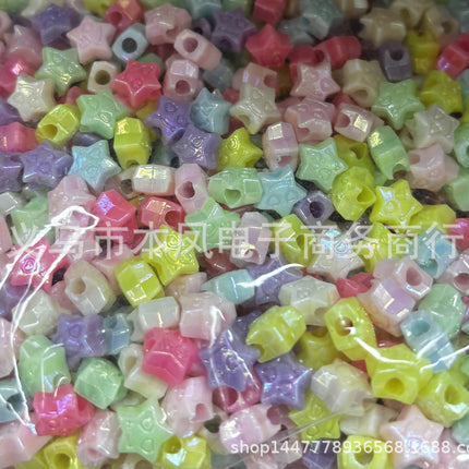 Acrylic light color plated AB colorful diy children beaded material candy AB colorful beads jewelry accessories
