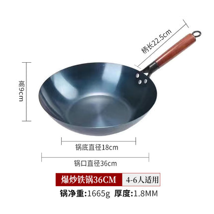 Factory Wholesale Pan Fried Steak and Egg Non-stick Pan Household Pancake Iron Pan Uncoated Non-pick Stove Pan
