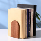 Ebony wood round-head bookend, small size 13*8