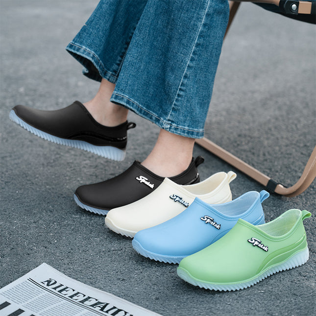 Cross-border new shallow mouth four seasons rain boots women's short tube non-slip waterproof shoes low kitchen work rubber shoes Taobao explosions
