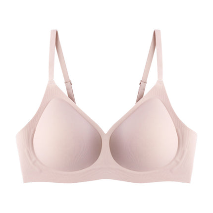 7A Antibacterial Underwear Small Breast Push-up Jelly Strip Soft Support Bra No Steel Ring Fixed Cup Wireless bra