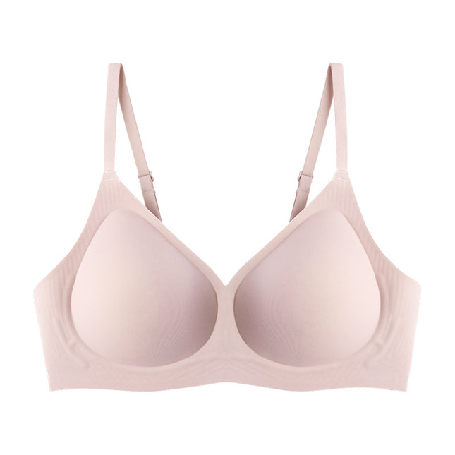 7A Antibacterial Underwear Small Breast Push-up Jelly Strip Soft Support Bra No Steel Ring Fixed Cup Wireless bra