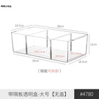 4780. transparent box with removable partition - 1 large size