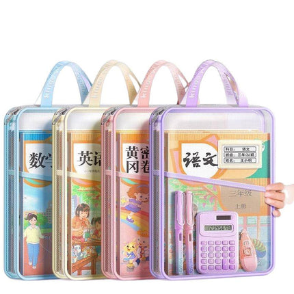 2025 Subject Bag Student-Specific Storage Bag Large Capacity Transparent Document Bag Subject Homework Bag Classification Subject