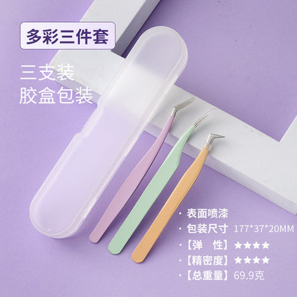 Eyelash tweezers grafting false eyelash tweezers eyelash tweezers flowering golden feather clip beauty tools eyelash clip wholesale