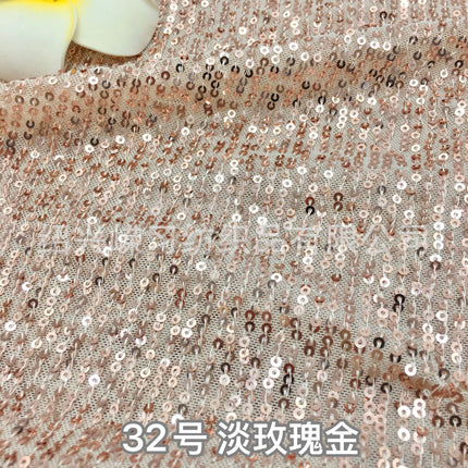 3mm straight sequins embroidered stretch mesh vertical embroidered beads fabric dress wedding dress stage clothing fabric wholesale