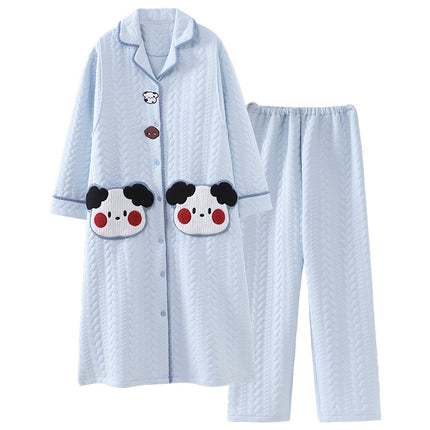 Yuezi Clothing with Chest Pad Autumn and Winter Air Cotton Thickened Warm Abdominal Pants Pregnant Women's Breastfeeding Skirt dress