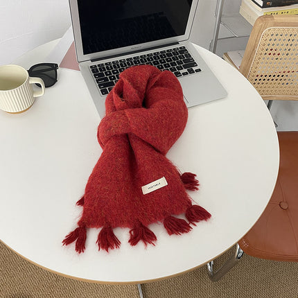 Christmas Series ~ New Year Red Atmosphere Scarf Collection Women's Winter ins Advanced Warm Scarf for Autumn and Winter